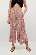Mango Broek Soepelvallende Broek Met Print 17012029 70 Dames Maat - W32