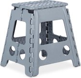 Relaxdays 1x opstapkruk XL vouwbaar - krukje - campingkruk - badkamerkruk - tot 120 kg