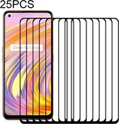 Voor OPPO Realme V15 5G 25 PCS Volledige lijm Volledig scherm Gehard glasfilm