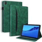 Voor Huawei MediaPad C5/M5 10.1 inch Zakelijke Schokbestendige Horizontale Flip Lederen Case met Houder & Kaartsleuven & Fotolijst & Pen Slot (Groen)