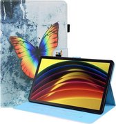 Voor Lenovo Tab P11 TB-J606F Dier Patroon Horizontale Flip Lederen Case met Houder & Kaartsleuven & Fotolijst (Kleur Vlinder)