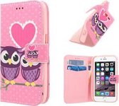 iPhone 6 6s Hoesje Uiltjes Love Roze Print