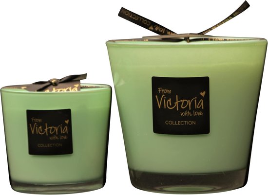 Victoria with Love - Kaars - Geurkaars - Glossy Mint - Small - Glas - Indoor