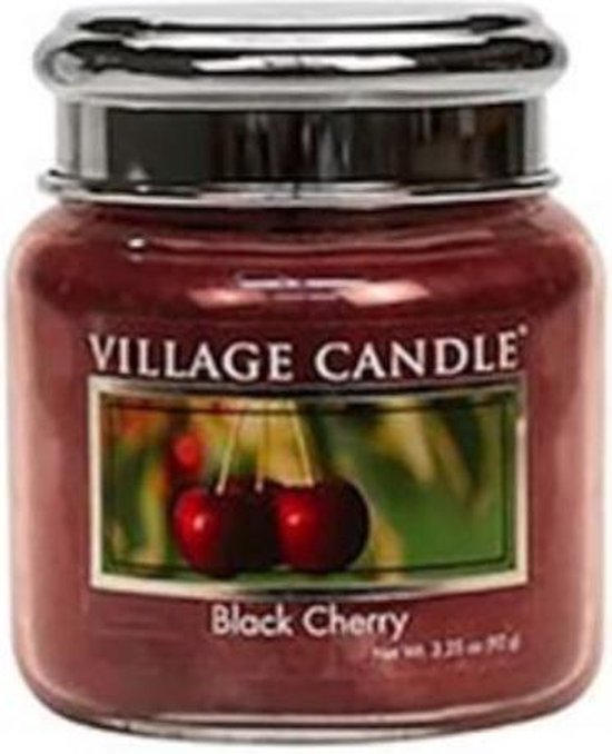Village Candle Geurkaars - Black Cherry Ø9,5 x 15 cm Wax Rood
