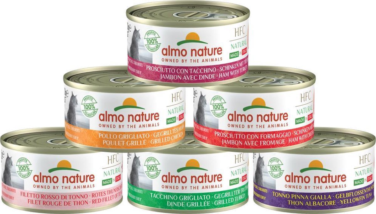 Almo Nature Natvoer voor Katten - HFC Jelly - 24 x 70g - Rode Tonijnfilet