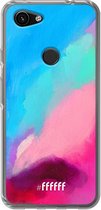 6F hoesje - geschikt voor Google Pixel 3a -  Transparant TPU Case - Abstract Hues #ffffff