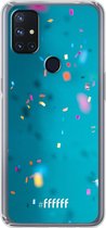 6F hoesje - geschikt voor OnePlus Nord N10 5G -  Transparant TPU Case - Confetti #ffffff