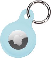 Hoesje Geschikt voor Apple AirTag Hoesje Sleutelhanger Houder - Siliconen Hoesje Geschikt voor Apple AirTag Hoesje - Lichtblauw