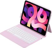 iPad 10.2 2019 / 2020 / 2021 case - QWERTY - Bluetooth Toetsenbord hoes - Met auto Wake/Sleep functie - Roze