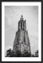 Poster Onze Lieve Vrouwetoren Amersfoort A4 - 21 x 30 cm (Exclusief Lijst) Fotoposter Amersfoort