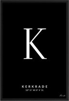 Poster Letter K Kerkrade A3 - 30 x 42 cm (Exclusief Lijst)