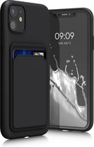 kwmobile telefoonhoesje geschikt voor Apple iPhone 11 - Hoesje met pasjeshouder - TPU case in zwart