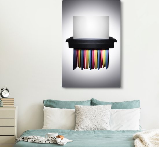 Destructeur de papier pour toile d'égalité 2cm 120x180 cm - Tirage photo sur toile (Décoration murale salon / chambre) XXL / Groot format!