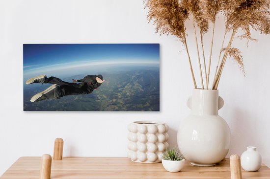 Parachutisme en toile Sunrise 2cm 40x20 cm - Tirage photo sur toile (Décoration murale salon / chambre)