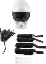 Beginners Bondage Set - Black - Cuffs - Bondage - Kits