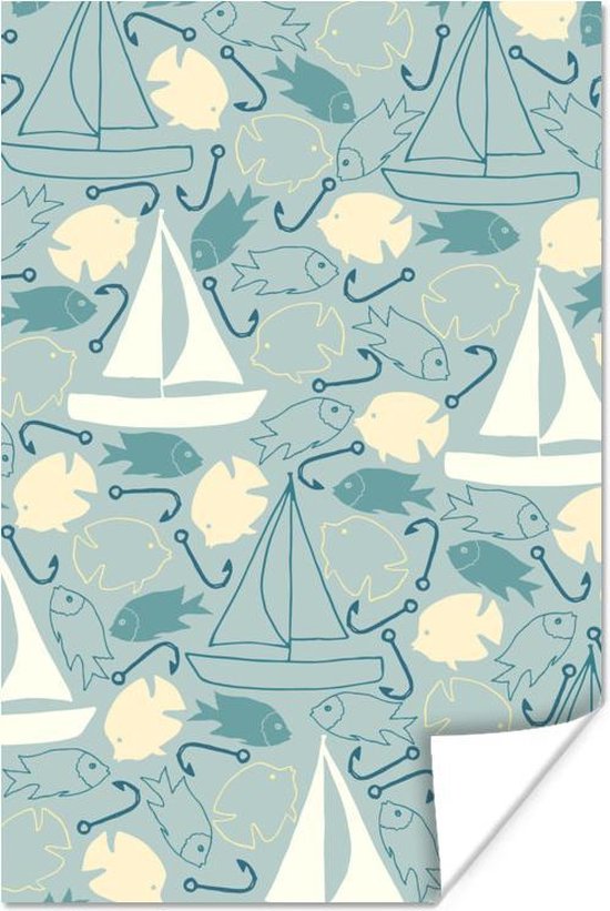 Motif voilier 120x180 cm / Poster Fleurs XXL / Groot format!