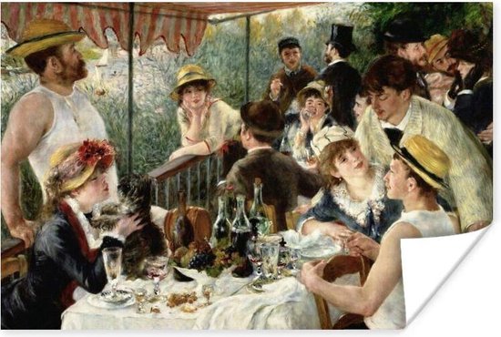 Poster Lunch van de roeiers - Schilderij van Pierre-Auguste Renoir - 120x80 cm