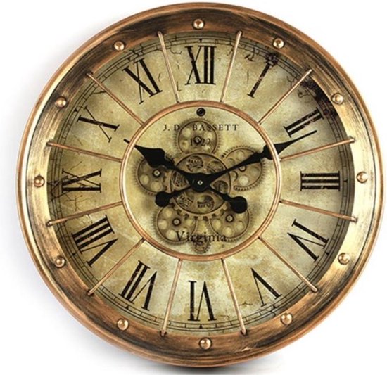 Virginia Klok rond Alford 59,5cm Antiekgoud