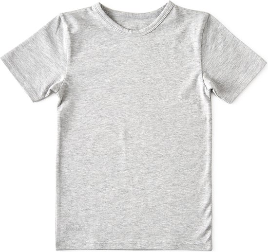 Little Label - garçon - T-shirt - gris - taille 110/116 - coton bio