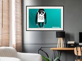 Artgeist - Schilderij - Banksy: Laugh Now - Multicolor - 30 X 20 Cm