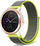 Nylon Smartwatch bandje - Geschikt voor  Garmin Vivomove HR nylon bandje - fluoriserend - Horlogeband / Polsband / Armband