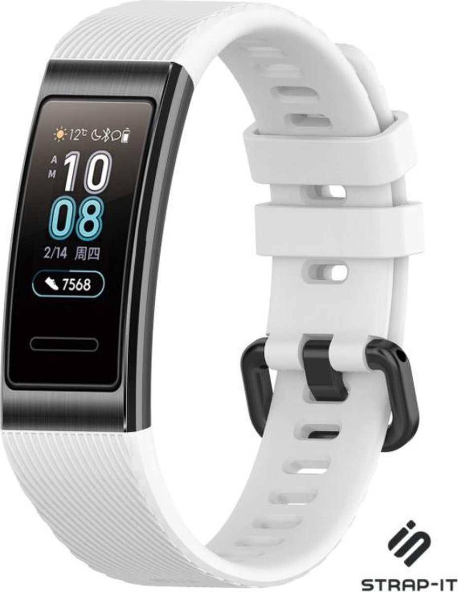 Siliconen Smartwatch bandje Geschikt voor Huawei band 3 4 Pro silicone band roze. bol