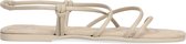 Manfield - Dames - Beige sandalen met gekruiste banden - Maat 38