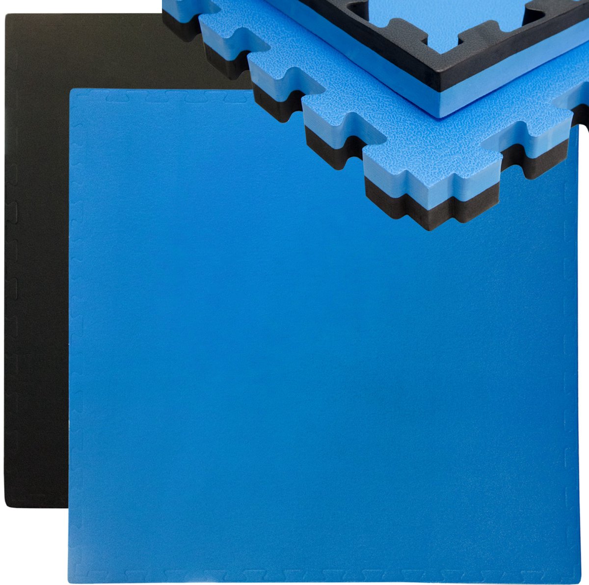 Fitnessmat 4 cm Dikte - 1 Tegel 90x90 cm EVA Schuim Kliksysteem - Vloerbescherming Thuisgym - Training Puzzelmat Schokabsorberend Comfort Krachttraining