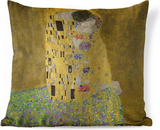 Sierkussen Gustav Klimt pour l'intérieur - Le baiser - Gustav Klimt - 45x45  cm -... | bol.com