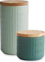 Springlane Keramiek voorraadpotten mint - Set 2-delig