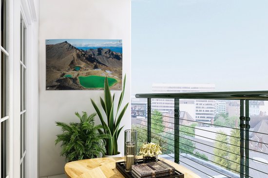 Petit lac du parc national de Tongariro en Nouvelle-Zélande Affiche de jardin 60x40 cm - petit - Toile de jardin / Toile d'extérieur / Peintures pour l'extérieur (décoration de jardin)
