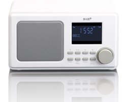 Lenco DAR-010WH - DAB radio AUX-ingang en alarm functie - Wit