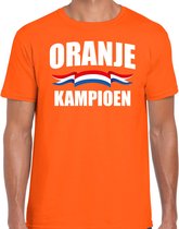 Oranje fan t-shirt voor heren - oranje kampioen - Holland / Nederland supporter - EK/ WK shirt / outfit S