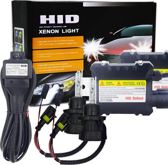 55W H13 / 9008 6000K HID Xenon Conversion Kit met High Intensity