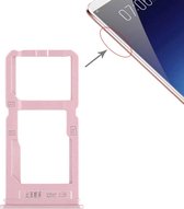 SIM-kaartvak + SIM-kaartvak / Micro SD-kaartvak voor Vivo X20 Plus (Rose Gold)