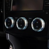 3 stks auto aluminium airconditioner knop case voor Subaru (zilver)