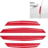 4 stuks universele autodeur anti-collision strip bescherming Guards versieringen stickers (rood)