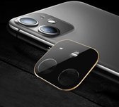 Titanium legering cameralensbeschermer gehard glasfilm voor iPhone 11 (goud)