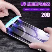 Voor Galaxy S20 + UV Liquid Curved Full Glue Full Screen Tempered Glass Film