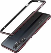 Voor Vivo X50 & X50 Pro Aluminium schokbestendig beschermend bumperframe (zwart rood)