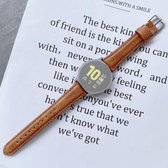 Voor Samsung Galaxy Watch 22mm Smart Watch Universele dubbelzijdige lederen kleine tailleband (bruin)
