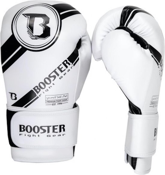 Booster Bokshandschoenen BG Premium Striker 2 Wit Zwart Kies hier uw maat Bokshandschoenen: 12 OZ