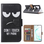 FONU Boekmodel Hoesje Don't Touch My Phone Samsung Galaxy Note 10 Plus