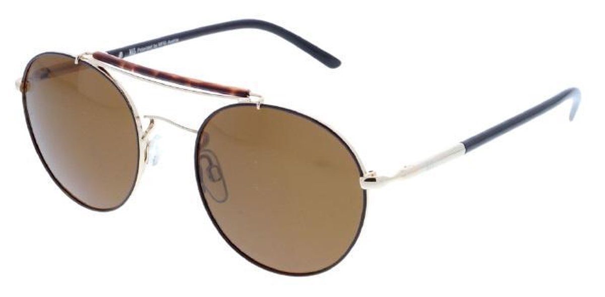 H.i.s Zonnebril 84103 Cat. 3 Piloot Metaal Goud/bruin