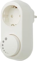 EcoDim - LED Stekkerdimmer - Smart WiFi - ECO-DIM.06 - Fase Afsnijding RC - ZigBee - Opbouw - Enkel Knop - 0-100W - Wit - BES LED