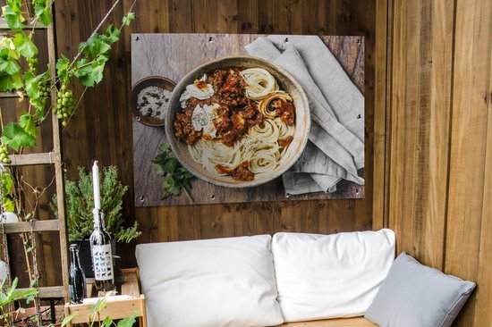 Affiche jardin - Toile jardin - Affiches jardin extérieur - Spaghetti à la mozzarella - Posters de jardin cm - Jardin