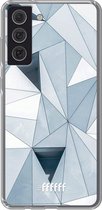 6F hoesje - geschikt voor Samsung Galaxy S21 FE -  Transparant TPU Case - Mirrored Polygon #ffffff