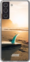 6F hoesje - geschikt voor Samsung Galaxy S21 FE -  Transparant TPU Case - Sunset Surf #ffffff