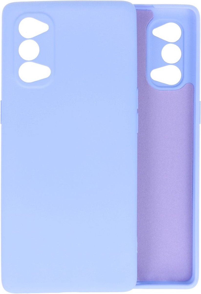 Hoesje Geschikt voor de Oppo Reno 4 5G - Fashion Color Backcover Telefoonhoesje - Paars