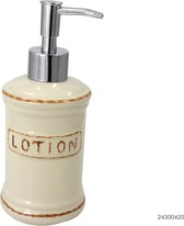 Distributeur de savon - Sable - Céramique - Ø8x18m - Distributeur de savon - Savon à mains - Lotion